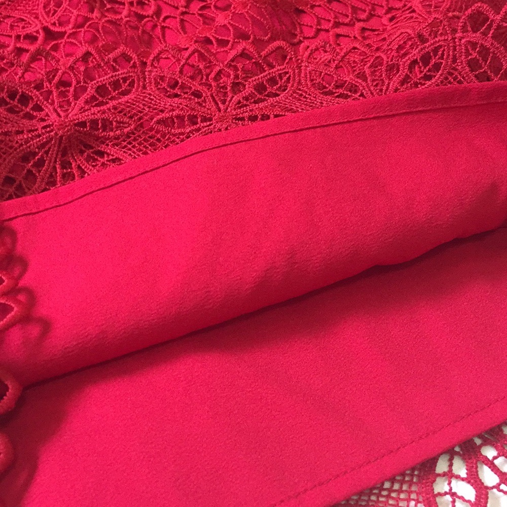 Talbots Floral Lace Overlay Top - Picture 14 of 16